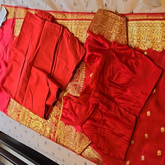 Pure silk banarsi saree / sari - Picture 3 of 7